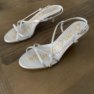 Sam Edelman kitten heels size 8.5 silver